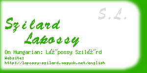 szilard lapossy business card